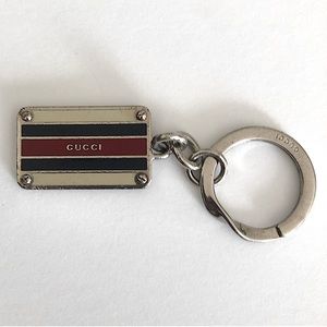 ❌Sold❌ Authentic Gucci Red, Blue & Cream Enamel Keychain
